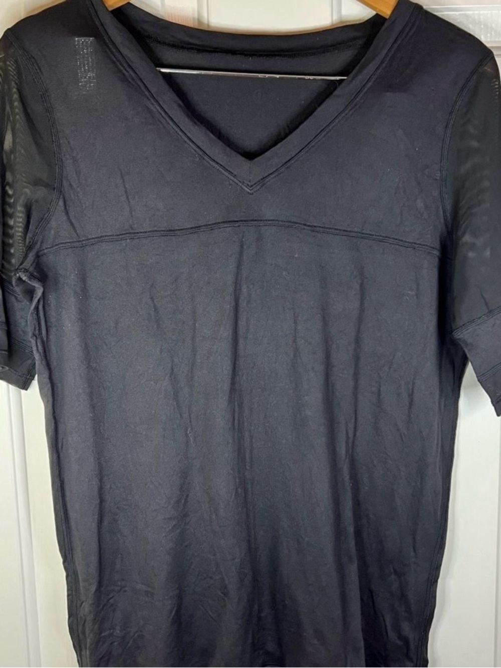 Lululemon Black V LoveTee Mesh Arms